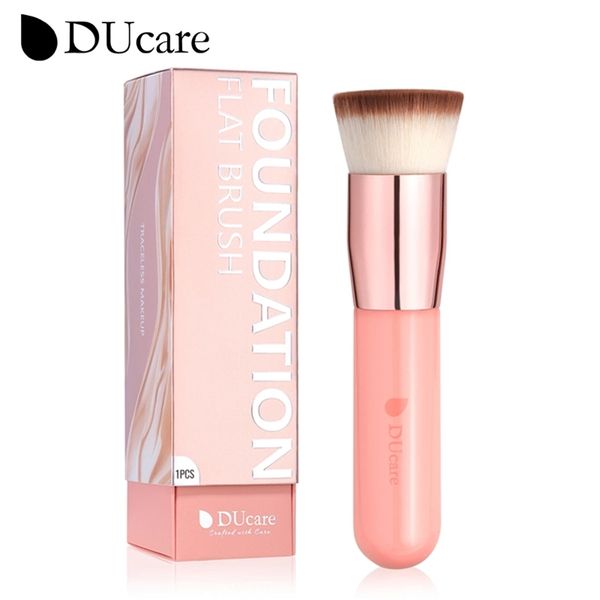 

ducare flat kabuki foundation brush synthetic hair makeup brushes liquid blending mineral powder buffing stippling cosmetics 220621