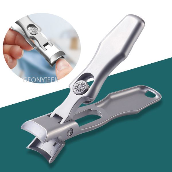 

portable ultra sharp nail fingernail clipper steel wide jaw opening anti splash clippers cutter manicure 220705