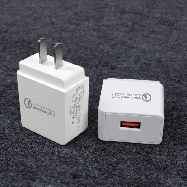 Adattatore di caricabatterie Wall USB QC 3.0 da 18W Caricamento rapido per Apple iPhone 13/12/11