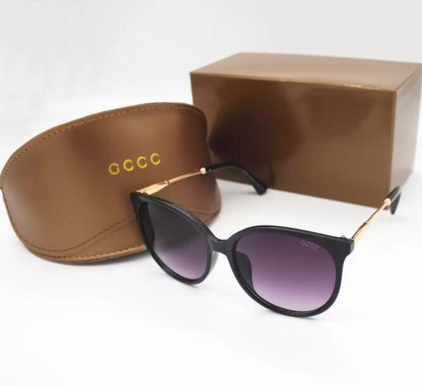 

designer 1719 sunglasses sun glasses round fashion gold frame glass lens eyewear for man woman with original cases boxs mixed, White;black