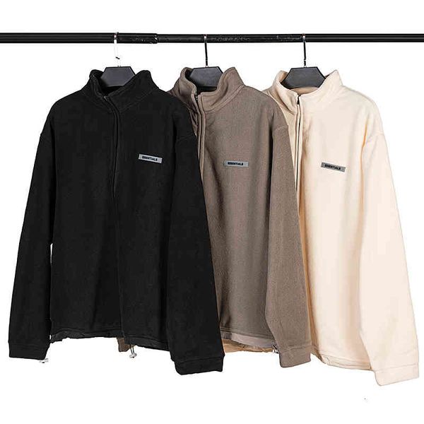 

men's hoodies & sweatshirts high street feel of god multi thread essentials fleece zipper sweater trendy men 2cvt, Black