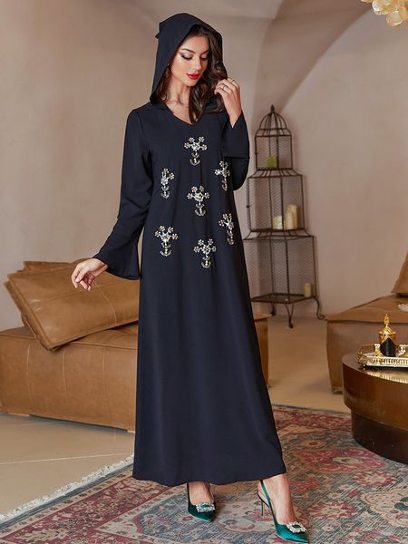 

ramadan eid mubarak black abaya prayer clothes women kaftan arabic turkey islam muslim long modest dress robe djellaba femme, Red