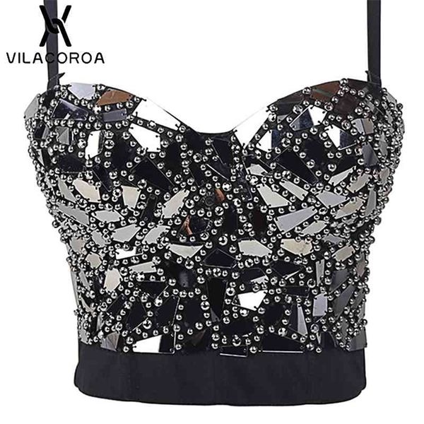 

spaghetti strap tube women camis diamond beading splice backless crop nightclub high waist bodycon female camisoles 210326, White