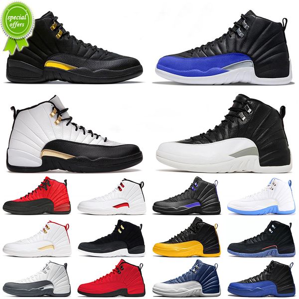 

jumpman 12 12s mens basketball shoes twist ovo white fiba hyper royal university blue gold the master taxi dark concord flu game utility, Black