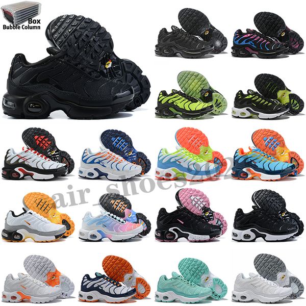

kids tn plus sports kids shoes children boy girls trainers sneakers classic outdoor toddler size 28-35, White;red