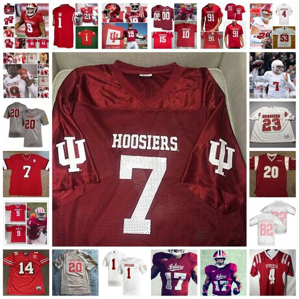 

ncaa custom indiana hoosiers stitched football jersey 14 jack tuttle 6 sampson james 40 cameron williams 22 tim baldwin jr. 19 josh sanguine, Black