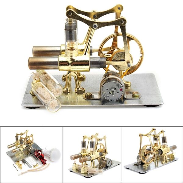 Balance Stirling Engine Miniatura Modelo Tecnologia de Energia de Vapor Geração Científica Brinquedo Experimental 220715