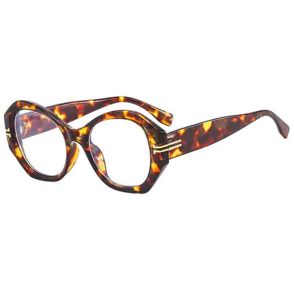 

polygonal frame lens anti blue light glass for men and women versatile multi-color vintage luxury brand design sunglasses uv400, White;black