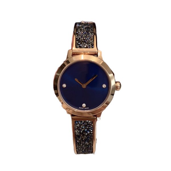 

fashion blue limited women's watch 29mm quartz movement 316l stainless steel case strap wristwatch woman orologio waterproof luxurious, Slivery;golden