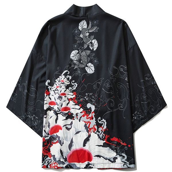 

new style japanese kimono yukata fashion vintage stage performance costume traditional robe ladies streetwear women men yukata, Red