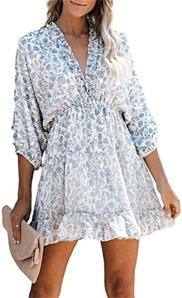 

& tees women's spring 2022 v-neck pleated chiffon elegant mini short flowing skating skirt, White