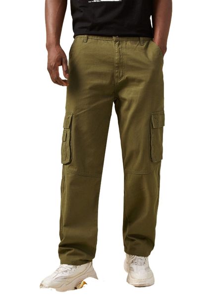 

romwe guys solid cargo pants r8cl#, Black