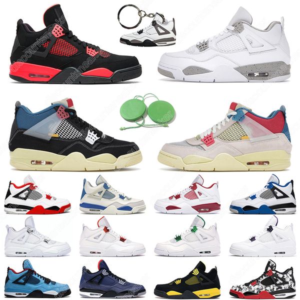 

5 513 mens basketball shoes 4s 4 neon fire red black cat starfish desert moss cool grey women men trainer sports sneakers