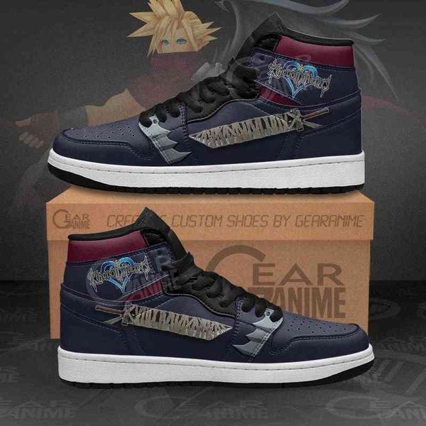 

kingdom hearts cloud sword sneakers anime shoes, Black
