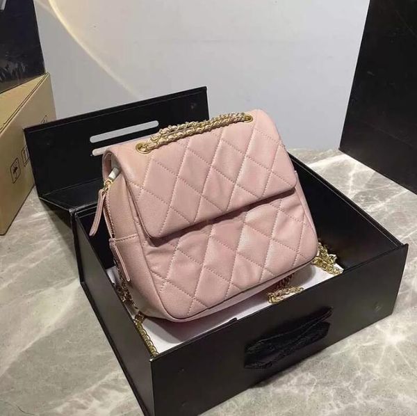 

sw 2022ss flap luxury lady designer backpack caviar grained five colors handbags designers gold-tone metal hardware chain timeless diamond q