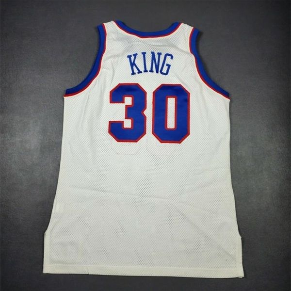 Chen37 rara maglia da basket uomo donna giovanile vintage Bernard King Champion 1991 Bullets Game Worn Issued retro High School taglia S-5XL personalizzato qualsiasi nome o numero