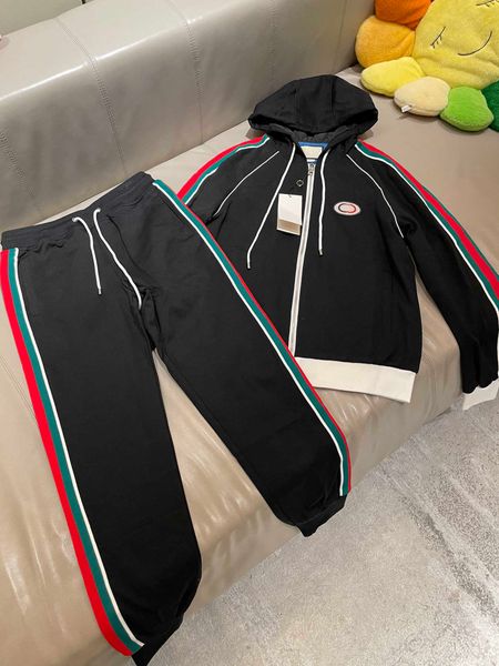 

spring new fashion designer tracksuit high-quality cotton material leisure sports luxury tracksuit man, Gray