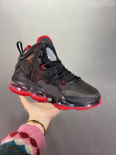 

black red mens outdoor basketball sports shoes with box us 7-12