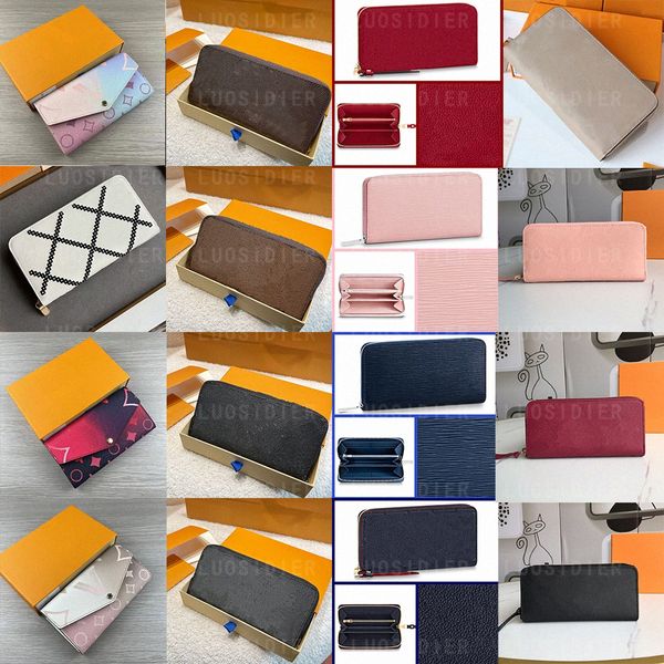 

luxurys designers zippy wallet vertical classic clemence leather zippy coin purse inside flat pockets organizer pouch294m, Red;black