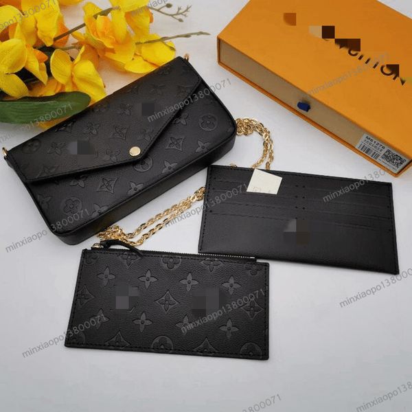 

3pcs set luxurys designers bags purse woman fashion monogrames multi pochette felicie chain crossbody shoulder bag ggitys yslitys louiseitys
