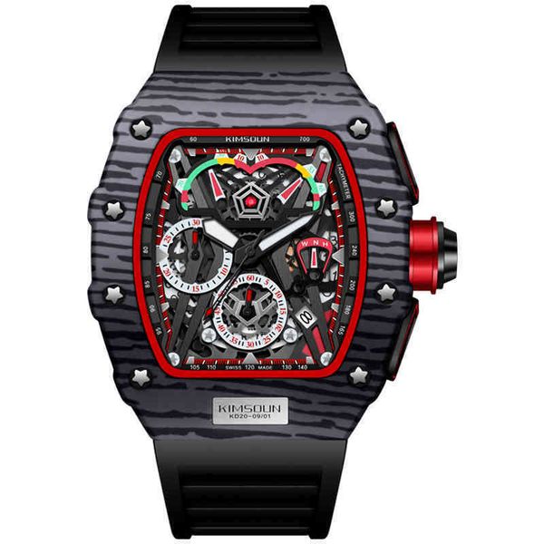 

men's watch brand luxury digner tonneau chronograph quartz watch sport waterproof luminous wristwatch for busins men, Slivery;brown