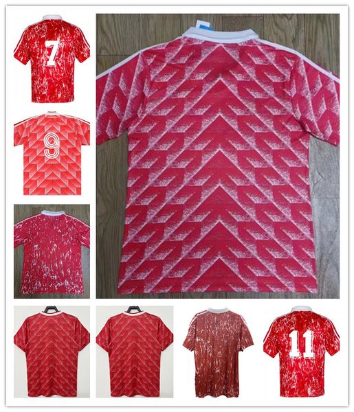 

1990 soviet union retro soccer jerseys aleinikov football shirt ussr belanov jersey protasov zavarov classic maillot de foot, Black;yellow