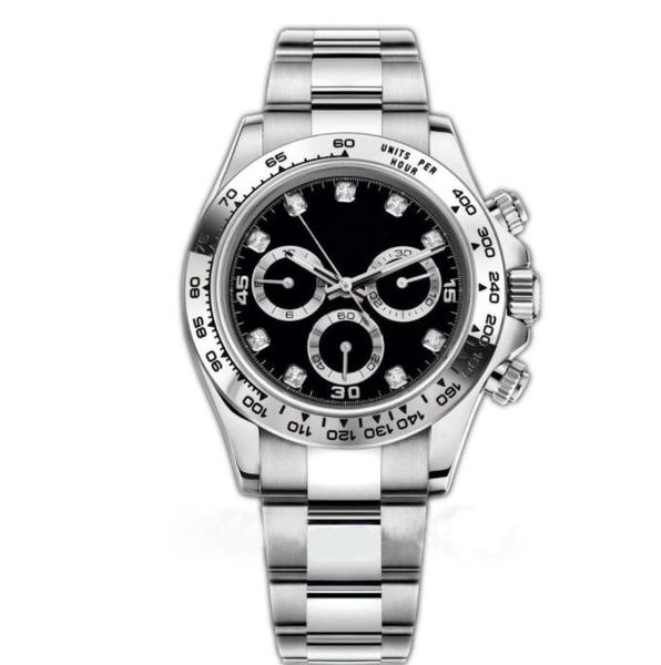 

seller mens watch 116500ln watch montre de automatic wristwatch silver ceramic bezel 316l steel adustable folding buckle, Slivery;brown
