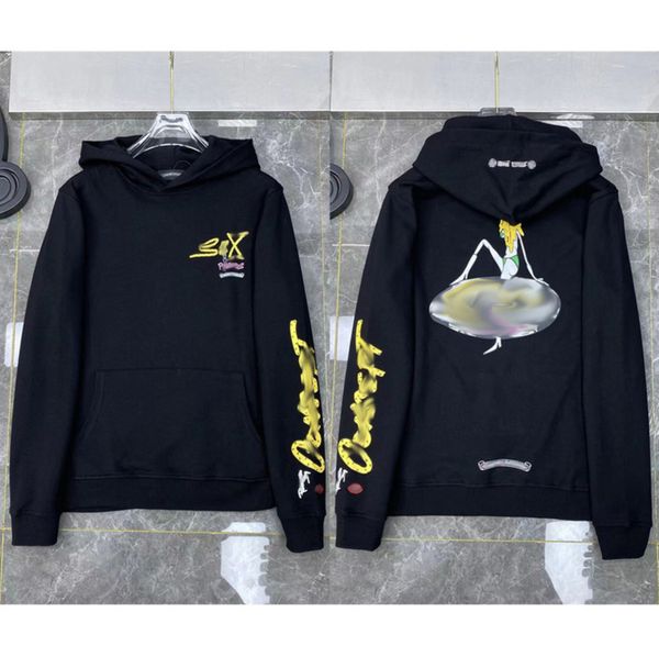 

luxury fashion men's jackets designer zipper sweatshirts horseshoe cross print brand ch hoodies men women coat casual pullover loose h, Black;brown