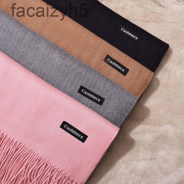 

scarves designer beltscarf women's korean version autumn and winter monochrome cashmere like warm thickened long summer new air conditi, Blue;gray
