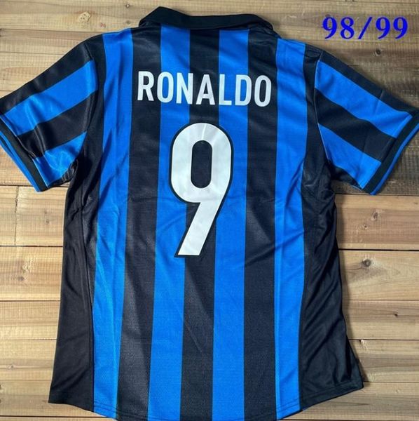 1997 1998 1999 RETRO intEr maglie da calcio VINTAGE CLASSIC BAGGIO J.ZANETTI MAILLOT Maglie futbol qualità 2008 2009 kit uomo Maillots de football jersey