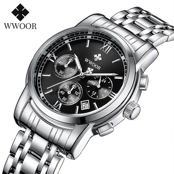 

boss busines watches mens brand fashion luxury classic gift watch black full steel multifunction clock mens watch 8864218p, Slivery;brown