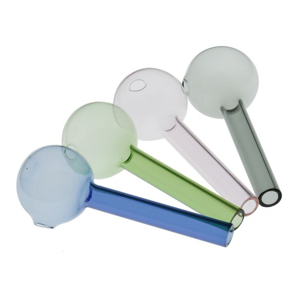 Tubo per bruciatore a olio in vetro Pyrex da 12 mm all'ingrosso Tobcco Tubi per acqua colorata per erbe secche Accessori per fumatori Tubo di vetro