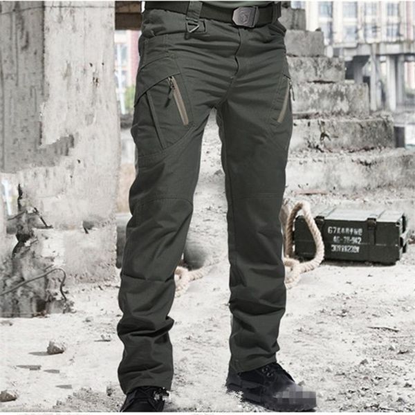 

city military tactical pants men swat combat army trousers many pockets waterproof wear resistant casual cargo pants men 220705, Black