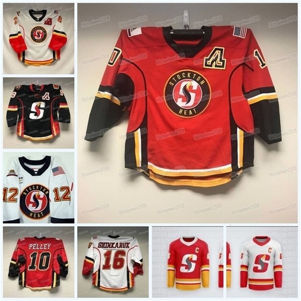 Vipceomitness Custom Ahl Stockton Heat Hokey Jersey Jakob Pelletier Ilya Solovyov Kevin Gravel Connor Zary Walker Dairhr Eetu Tuulola