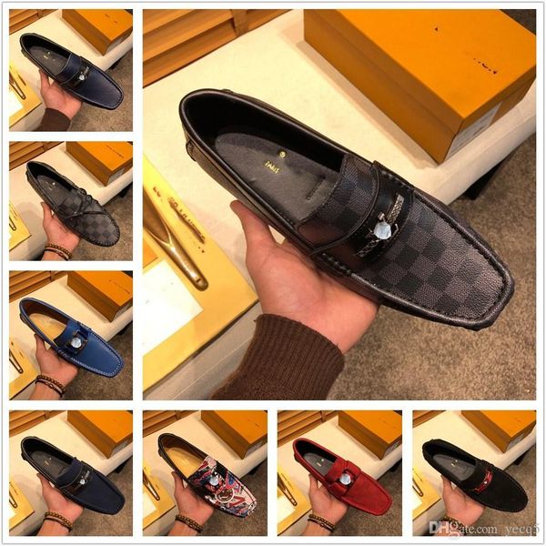 

g1 2022 luxury brand fashion men casual shoes spring and autumn loafer shoe mens business designer dress shoes slip-on moccasins handmade ma, Black