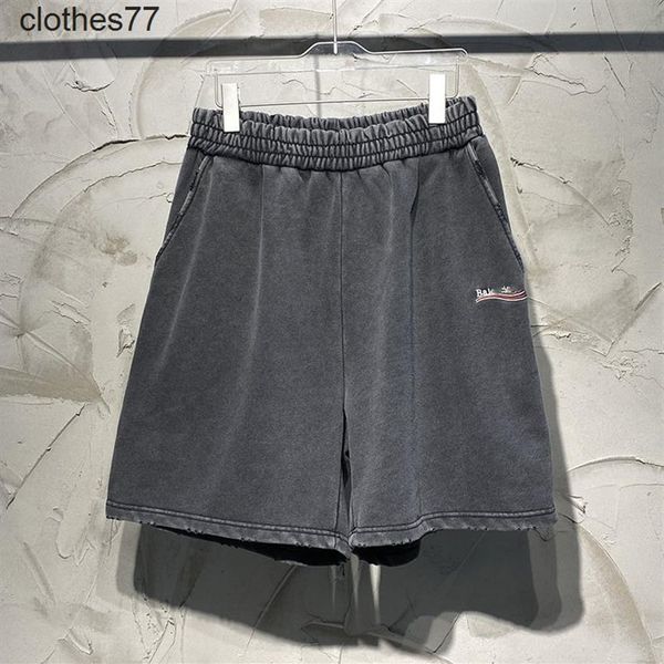 

european and american paris fashion brand ss22 summer new heavy industry washing embroidery cola standard loose casual high versio160u, White;black