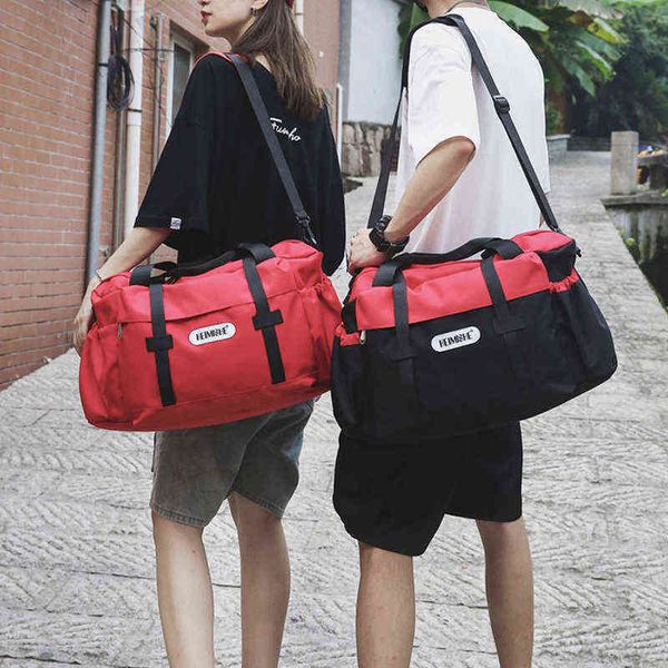 

oxford cloth large-capacity travel bag for women designer stitching fashion gym accessories men duffel brand weekend s 220608