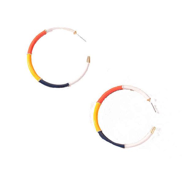 

charm new arrival women alloy c shape stud earrings nickel multicolor all match personality fashion accessories 220707, Golden