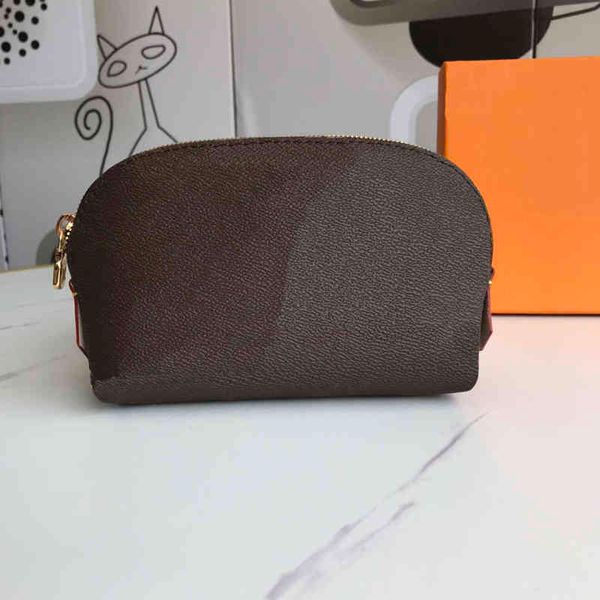 

handbag women cosmetic bag designer bags m47515 makeup ladies toiletry purses pattern brown flowers fashion all-match small fresh daily