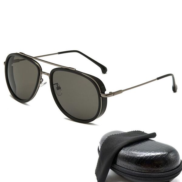 

sunglasses men women vintage driving uv400 sun glasses protective new bright brown metal frame 60mm lens classic round, White;black