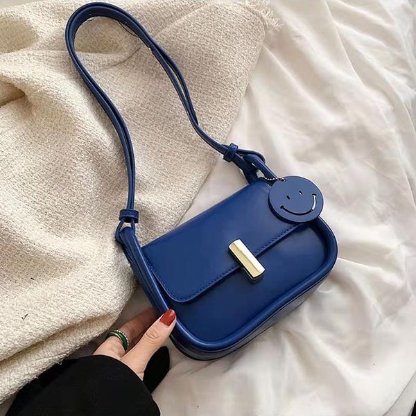 Borsa messenger di design Borse a tracolla di lusso Mini borsa da donna Borsa ascellare casual Lady Cross Body Faccina ornamento Design semplice etichetta piccola borsa quadrata HBP