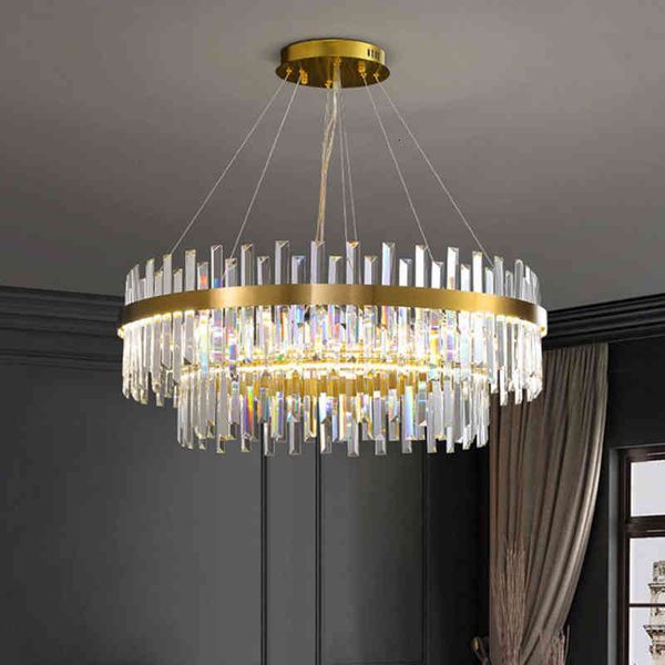 

pendant lamps italian light luxury chandelier simple modern atmospheric crystal lamp master bedroom minimalist living room
