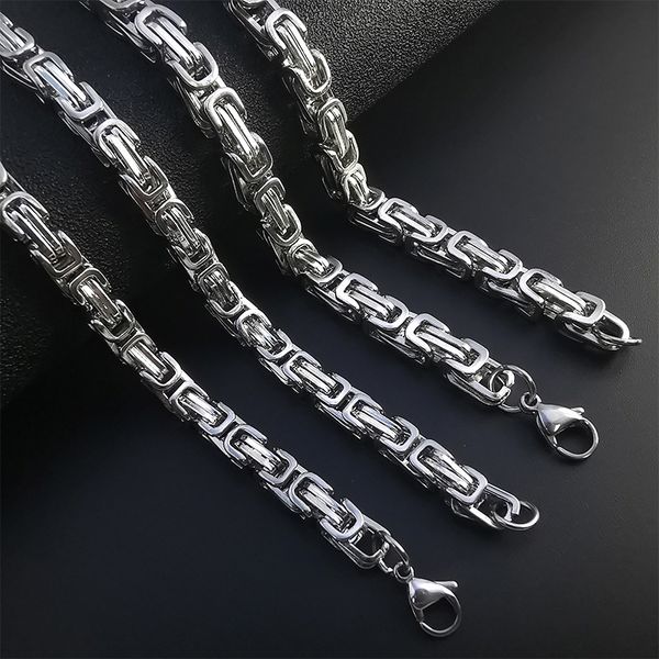 

fashion stainless steel chain men's necklace necklace neck, Silver