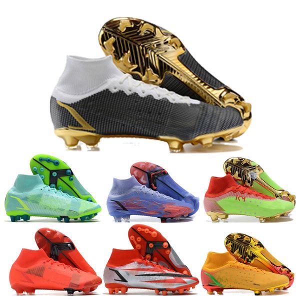 

mens high soccer shoes superfly 8 elite fg cleats mercurial vapores 14 xiv dragonfly mds firm ground men outdoor ronaldo cr7 football boots