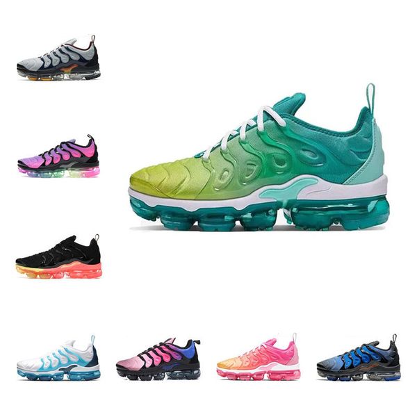 

plus tn running shoes for men women triple black metallic gold sunset boys atlanta volt glow neon green kiss red shark tooth grey light bone
