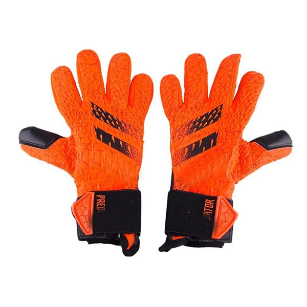 

2021 4mm latex goalkeeper gloves without finger protection thickened soccer goalie gloves 31y, Black