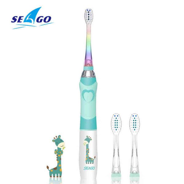 

toothbrush seago sonic electric toothbrush kids battery cartoon with colorful led waterproof soft oral hygiene massage teeth care sg977 0511