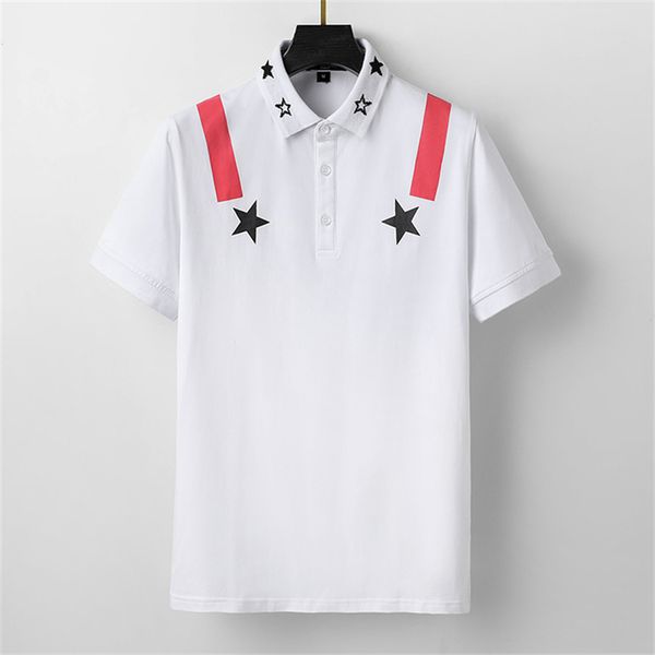 

brand man polo shirt summer business leisure cotton loose half sleeve embroidered lapel paul men's short sleeve t-shirt*72, White;black