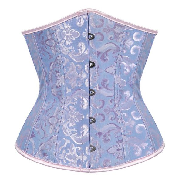 Bustiers Corsets Corset feminino Underbust Floral Gothic Sexy Lingerie Top Jacquard Cupless Costume Plus SizeBustiers