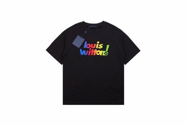 

men's plus tees & polos street fashion print men's and women's short-sleeved t-shirt summer trend loose street hip-hop couple, Black;brown